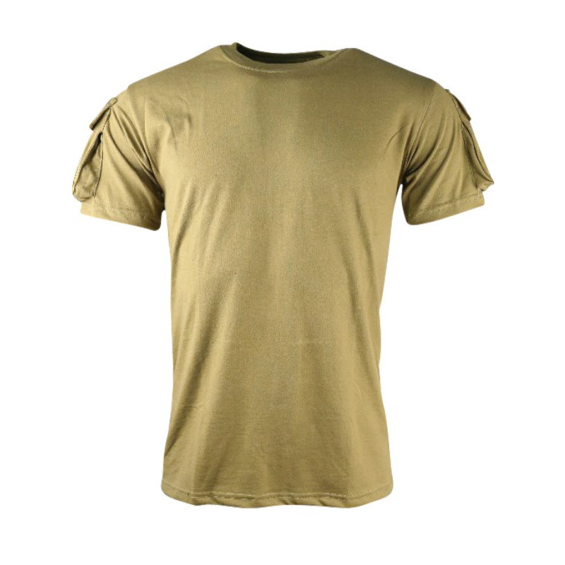 Tactical T-Shirts with Velcro for patches - Sand