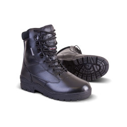 Black Leather Combat Boots