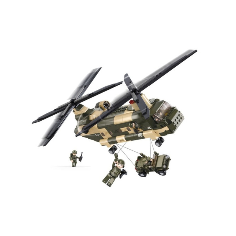 Chinook Helicopter Brick Toy