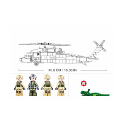 Black Hawk Helicopter Brick Set