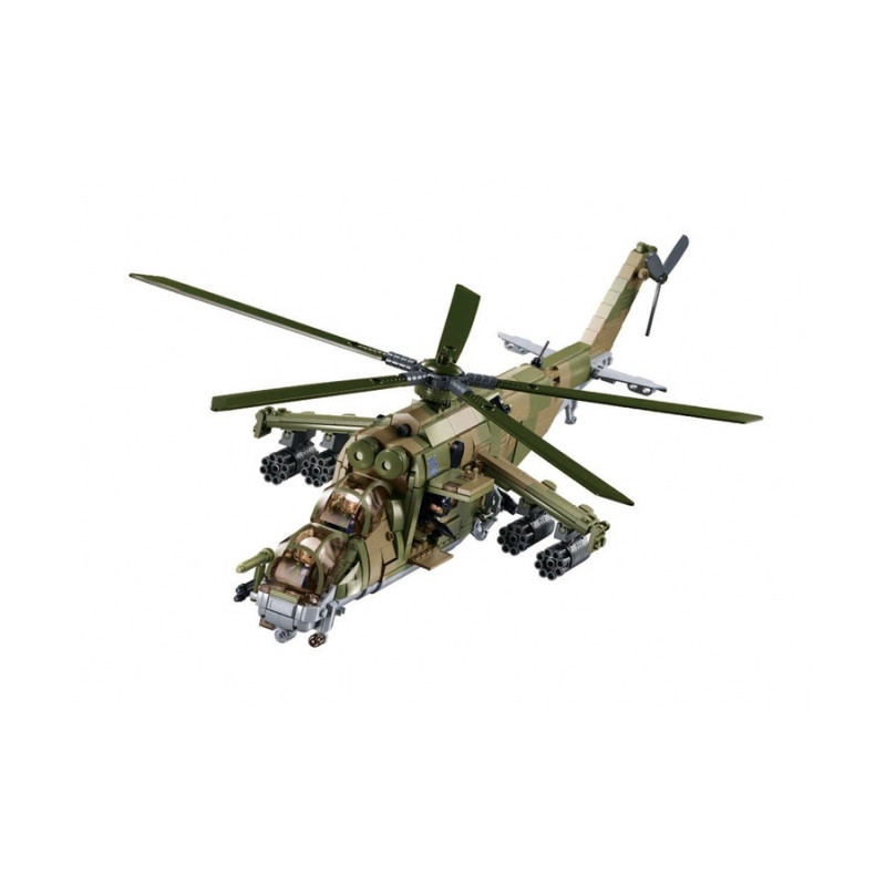 M1-24S Gunship Helicopter Brick Set